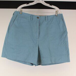 Lauren Ralph Lauren Cotton Twill Shorts Size 16 Blue Brushed Chino Preppy